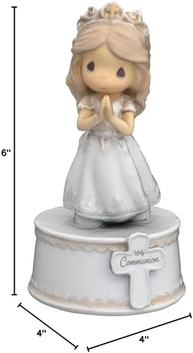 Vista 8 de Precious Moments Figura musical para niña de la Santa Comunión, reproduce "La oración del Señor", regalo de primera comunión para niñas, recuerdo