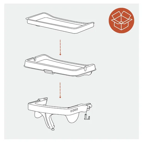 Vista 5 de hauck Alpha Bandeja de mesa antideslizante extraíble para silla alta con profundidad ajustable, compatible con crecimiento de madera Alpha+ y Beta+