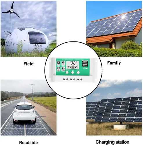 Vista 4 de Kit de panel solar de 40 W 18 V, doble puerto USB monocristalino de silicio flexible con controlador de carga solar de 60 A para ciclismo