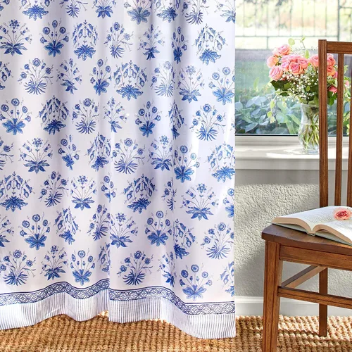 Vista 20 de Panel de cortina transparente blanco y dorado con alzapaños, 100% gasa de algodón, con pestaña superior o bolsillo para barra para decoración