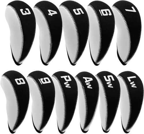 Vista 14 de Fundas de Hierro de Golf para Palos de Golf Juego de Fundas de Hierro de Golf de Neopreno 11pcs/10pcs Fundas para Cabezas de Hierro de Golf Fundas