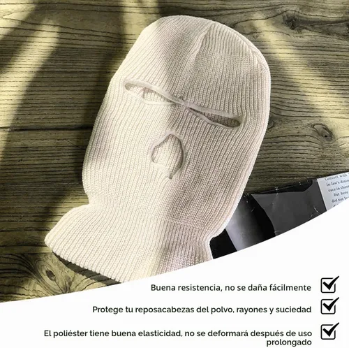 Vista 4 de 2 fundas para reposacabezas de automóvil, divertida máscara de cara completa personalizada para asiento de automóvil, máscara de esquí, protección