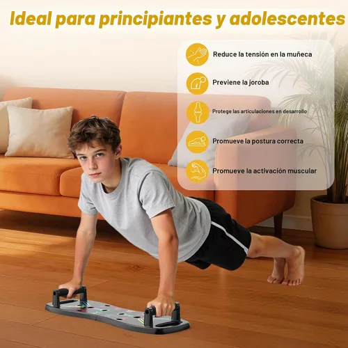 Vista 8 de HOTWAVE Push Up Board, Portable Pushup Board for Men, Foldable Push Up Bar Multifunctional Pushup Handles for Floor, Strength Training Equipment