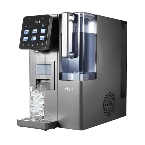 Vista 9 de VEVOR Dispensador de filtro de agua para máquina de hielo, máquina de hacer hielo de encimera 4 en 1 con temperatura ambiente, agua fría y caliente