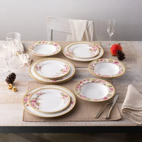 Vista 7 de Noritake Hertford - Juego de vajilla de 12 piezas, servicio para 4 personas
