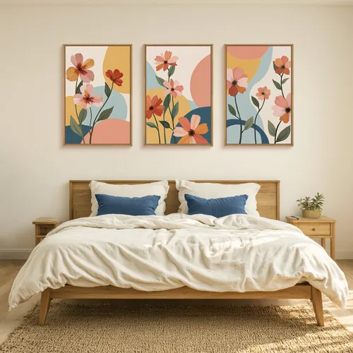 Vista 197 de FWIEXA Juego de Arte de Lienzo Bohemio Enmarcado para Pared, Cuadros Botánicos Verde Salvia Decoración de Pared, Impresiones de Arte de Plantas