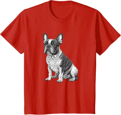Vista 3 de Divertida camiseta francesa Bulldog francés en blanco y negro, Negro