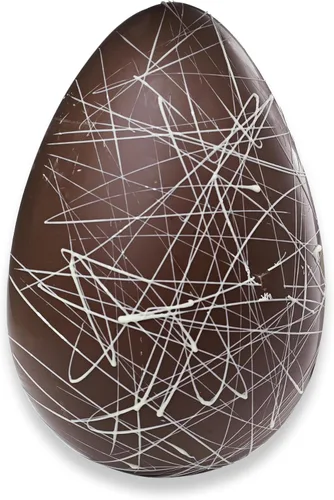Vista 2 de Cybrtrayd Molde de huevo para chocolate/caramelo de 2 libras con instrucciones exclusivas para moldear chocolate con derechos de autor de Cybrtrayd