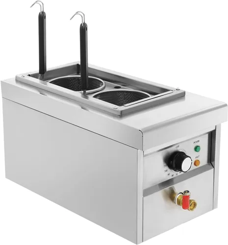 Vista 4 de Máquina de cocina de fideos de 2 agujeros, cocina de pasta comercial, fabricantes de pasta, horno de fideos de 2KW, herramienta de cocina de cocina