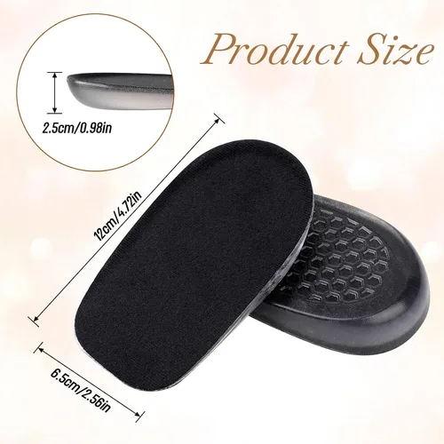 Vista 3 de KALIONE Elevadores de talón, plantillas de gel que aumentan la altura, elevadores de zapatos suaves para piernas irregulares, elevadores de zapatos