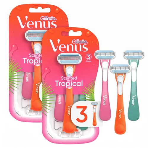 Vista 10 de Gillette Venus Tropical - Maquinilla de afeitar desechable para mujer, 3