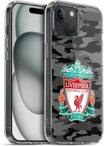 Vista 122 de Head Case Designs Funda de gel con licencia oficial del Liverpool Football Club Away Colourways Crest Camou [protección de grado militar] compatible
