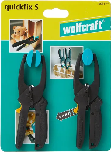 Vista 2 de wolfcraft Quickfix S Mini Herramienta de sujeción rápida I 3453000 I La pequeña y sensible herramienta de sujeción de acción rápida