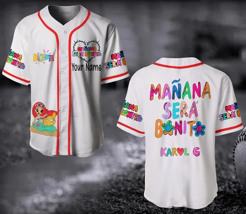 Vista 2 de Ka% rol G Jersey, regalos para fanáticos, Mañ.ana Se.rá Bo.nito New Album, Bi% cho.ta Jersey, Ka%rol G Jersey Negro, Negro