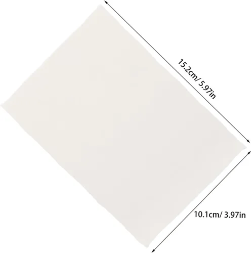 Vista 2 de STOBOK 20 hojas hechas a mano de papel de acuarela de algodón con borde deckled en blanco para pintar manualidades e invitaciones de boda