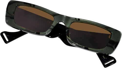 Vista 5 de Gucci GG0516S 014 VerdeBronce Rectangular 2.047 in Gafas de sol para mujer, VerdeDoradoLogotipo de bronceFlash