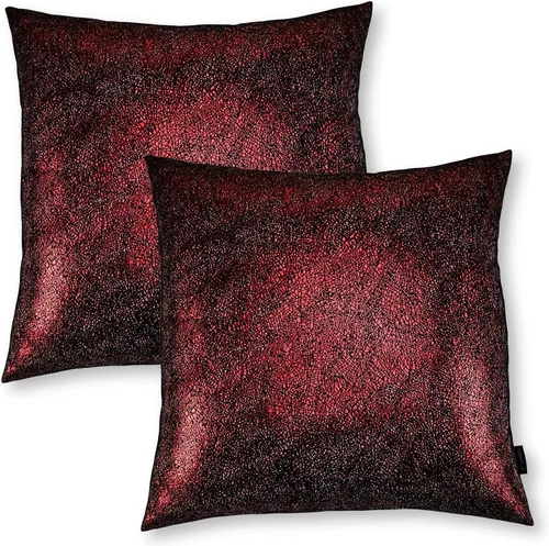 Vista 13 de Funda de almohada de piel de cordero – Funda de cojín para sofá – Fundas decorativas para sala de estar o dormitorio, 14 x 14 pulgadas – Negro