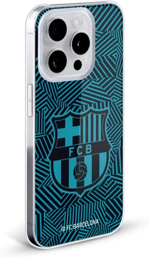 Vista 2 de Head Case Designs Funda rígida con licencia oficial del FC Barcelona Black Crest compatible con Apple iPhone 15 Pro Max