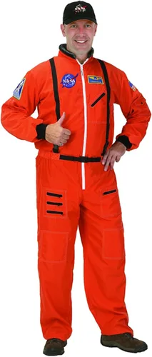 Vista 2 de Traje para adulto de astronauta con gorra bordada de la marca Aeromax