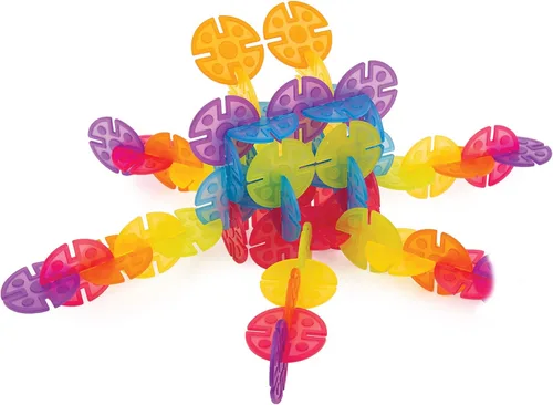 Vista 9 de Guidecraft Interlox Discs - Juego de 96 piezas: juguete de aprendizaje y construcción STEM para niños, juego de construcción creativo y educativo