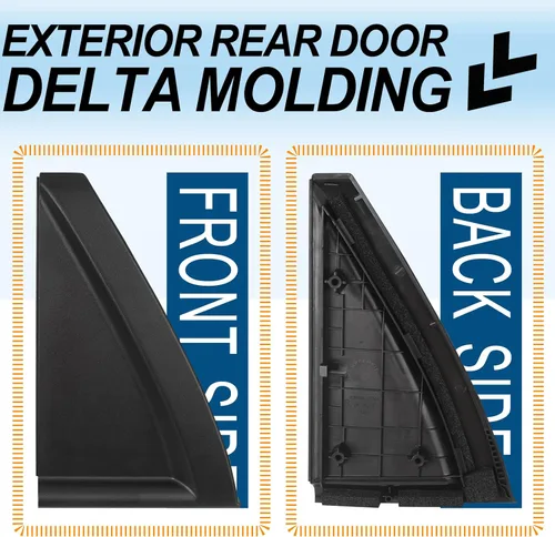 Vista 4 de APPERFiT Delta Molding lado izquierdo y lado derecho del pasajero compatible con Kia Sportage 2005-2010 reemplaza 83830-1F001 83840-1F001
