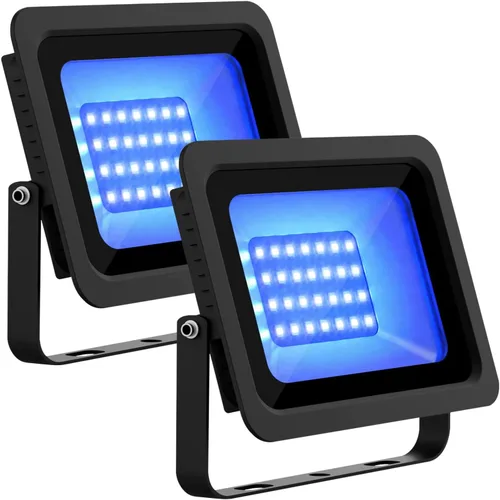 Vista 8 de Luz negra UV de 30 W, reflector LED ultravioleta de 365 nm, impermeable, IP66, con interruptor de encendido/apagado para identificación de gemas