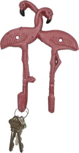 Vista 6 de Ebros Gift Paquete de 2 figuras decorativas de pájaros flamencos rosados del paraíso tropical, 2 clavijas, gancho de doble pared, decoración