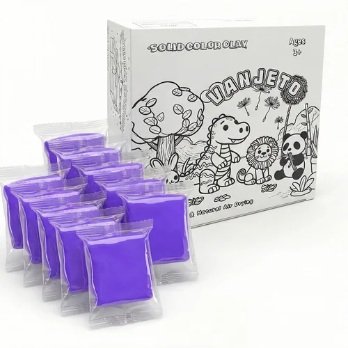 Vista 12 de Arcilla para modelar para niños, arcilla mágica VANJETO para niños secado al aire, arcilla súper suave para bricolaje Slime, arcilla de modelado Azul