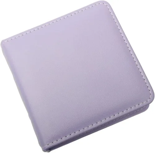 Vista 7 de Mini álbum de fotos, soporte para tarjetas de fotos azules, tarjetas fotográficas Kpop de piel sintética de 3 anillos, álbum de películas de fotos