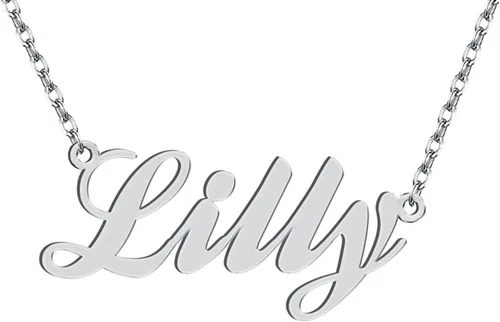 Vista 7 de Personalized Custom Name Pendant Necklace Stainless Steel for Women