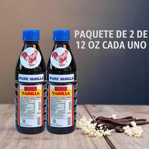 Vista 2 de Danncy Vanilla Dark 12 fl oz (12.0 fl oz) Paquete de 2 – Auténtico sabor a vainilla mexicana