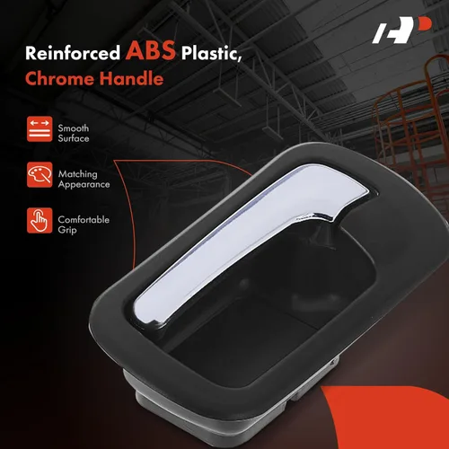 Vista 3 de A-Premium Manija de puerta interior trasera izquierda del lado del conductor compatible con Honda Civic 2001 2002 2003 2004 2005, carcasa negra