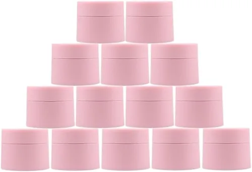 Vista 4 de Mini tarros de crema de 0.3 fl oz/0.35 oz, recipientes de muestras de maquillaje con tapas de boca ancha a prueba de fugas, tarros de plástico