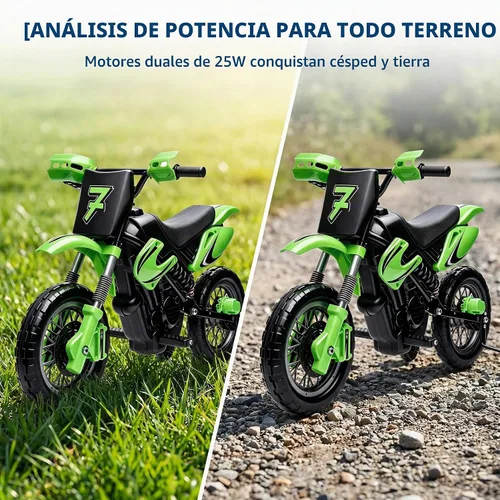 Vista 6 de Bicicleta eléctrica de la suciedad de los niños,Motocicleta de batería de Verde