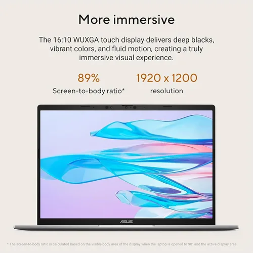 Vista 4 de Laptop ASUS Vivobook S16 2026, AMD Ryzen AI 9 465, gráficos AMD Radeon 880M