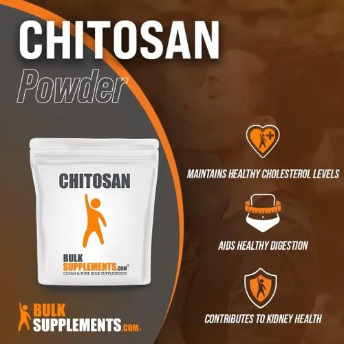Vista 3 de BulkSupplements. com Chitosan Powder - Suplemento de fibra, suplemento de apoyo renal - grado alimenticio y sin gluten, 0.04 oz por porción, 2.2 lbs