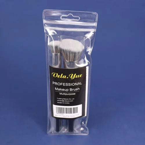 Vista 9 de Juego de 2 brochas de maquillaje para base, para difuminar, pulir, líquido, crema
