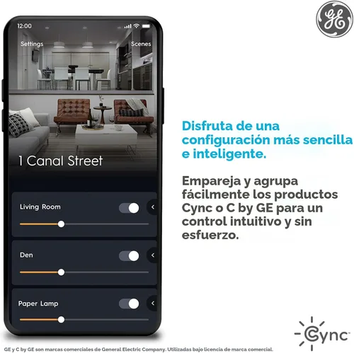 Vista 5 de Luces de cornisa inteligentes Cync para exteriores con efectos dinámicos de 100 pies App-controlled, color-changing outdoor eave lights, 100ft