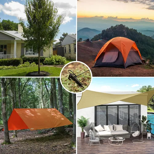 Vista 5 de 16 estacas de plástico resistentes de 12 pulgadas, estacas inflables de repuesto, anclaje de suelo para patio al aire libre para decoraciones