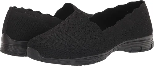 Vista 12 de Skechers Women's Seager-Stat-Scalloped Collar, Engineered Skech-Knit Slip-on-Classic Fit Loafer