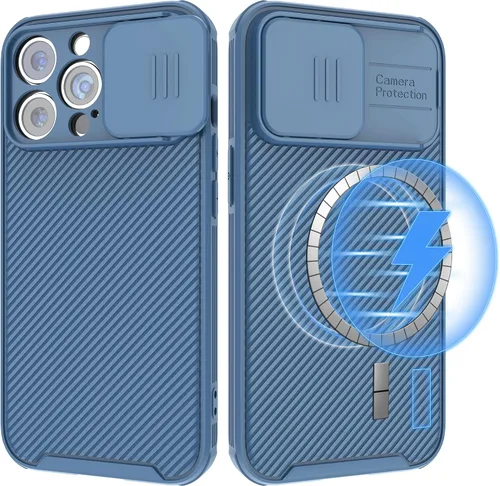 Vista 15 de Funda para iPhone 14 compatible con Magsafe, funda protectora de cámara iPhone 14 [compatible con carga inalámbrica] con cubierta deslizante