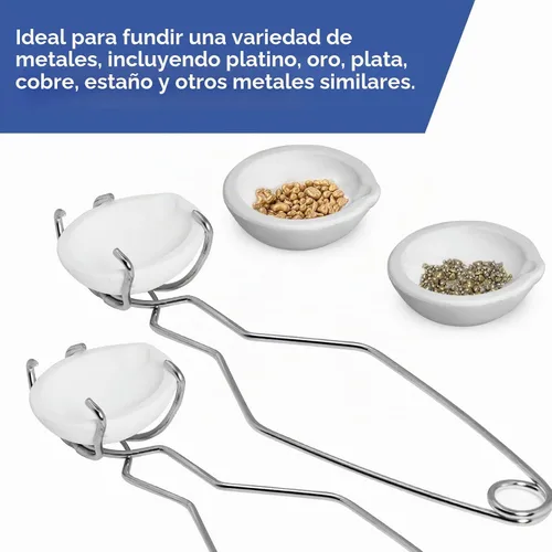 Vista 4 de Novellaire Kit de 8 piezas de crisoles para fundir metal como oro y plata