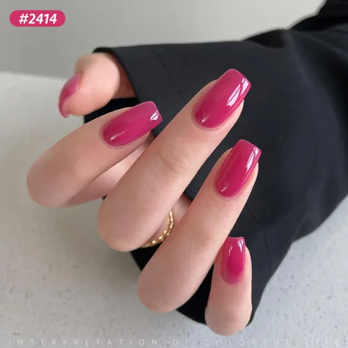 Vista 4 de GAOY Berry Collection - Esmalte de uñas en gel, color rosa intenso, borgoña, rojo, cereza y magenta, kit de esmalte de uñas para manicura de salón