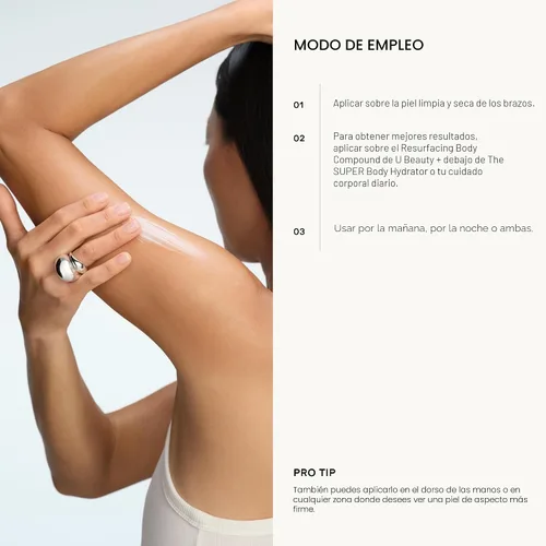 Vista 7 de U Beauty SCULPT Arm Compound Loción corporal en crema tensora para la piel, crema reafirmante para brazos y cuello con retinol + vitamina C - 4.1