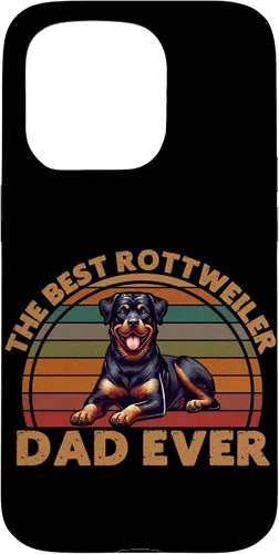 Vista 14 de Best Rottweiler Dad Ever Rottie Father Dog Parent Retro Case for iPhone 16