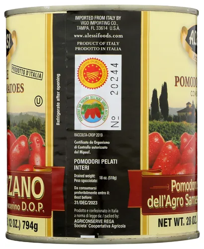 Vista 2 de ALESSI TOMATE PELADO SAN MARZANO