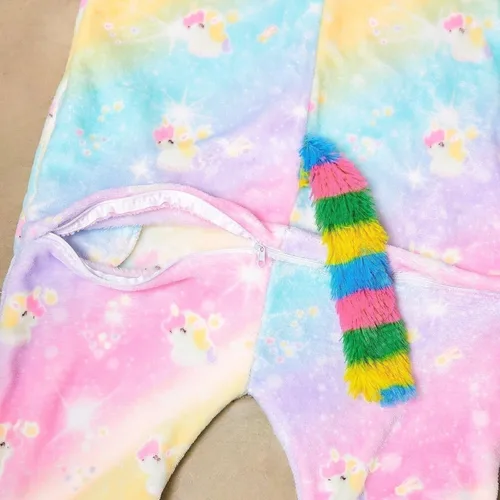 Vista 6 de unicorn warrior Pijama de unicornio para niños, disfraz de Halloween, Navidad, cosplay, ropa de dormir, pijama de una pieza para niñas y niños