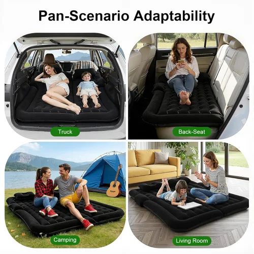 Vista 5 de Colchón de aire SUV, cama inflable para automóvil con 2 almohadas