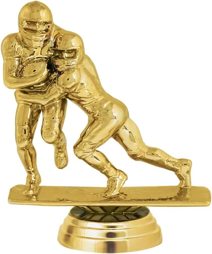 Vista 2 de Trofeos de touchdown de fútbol de oro de 6" - Trofeo doble de fútbol masculino