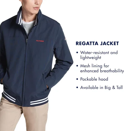 Vista 5 de Tommy Hilfiger Chaqueta bomber Regatta ligera e impermeable para hombre